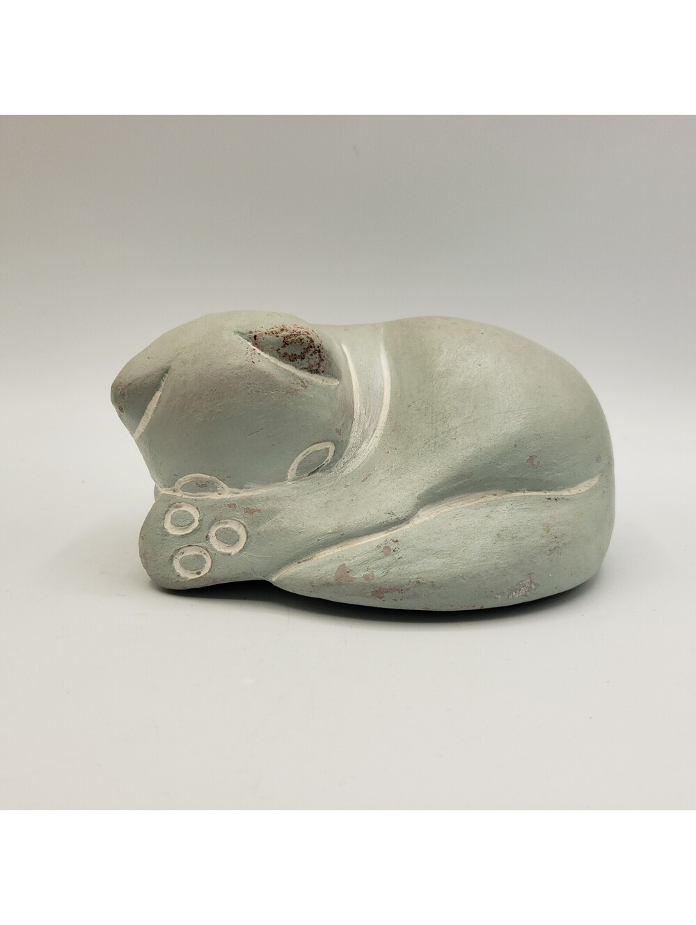 Isabel Bloom Figurine Sleeping Cat Curled Sculpture Signed